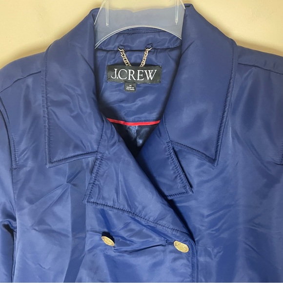 J. Crew Peacoat Puffer Jacket Women's Medium Double Breasted Primaloft BU111 - Picture 11 of 13